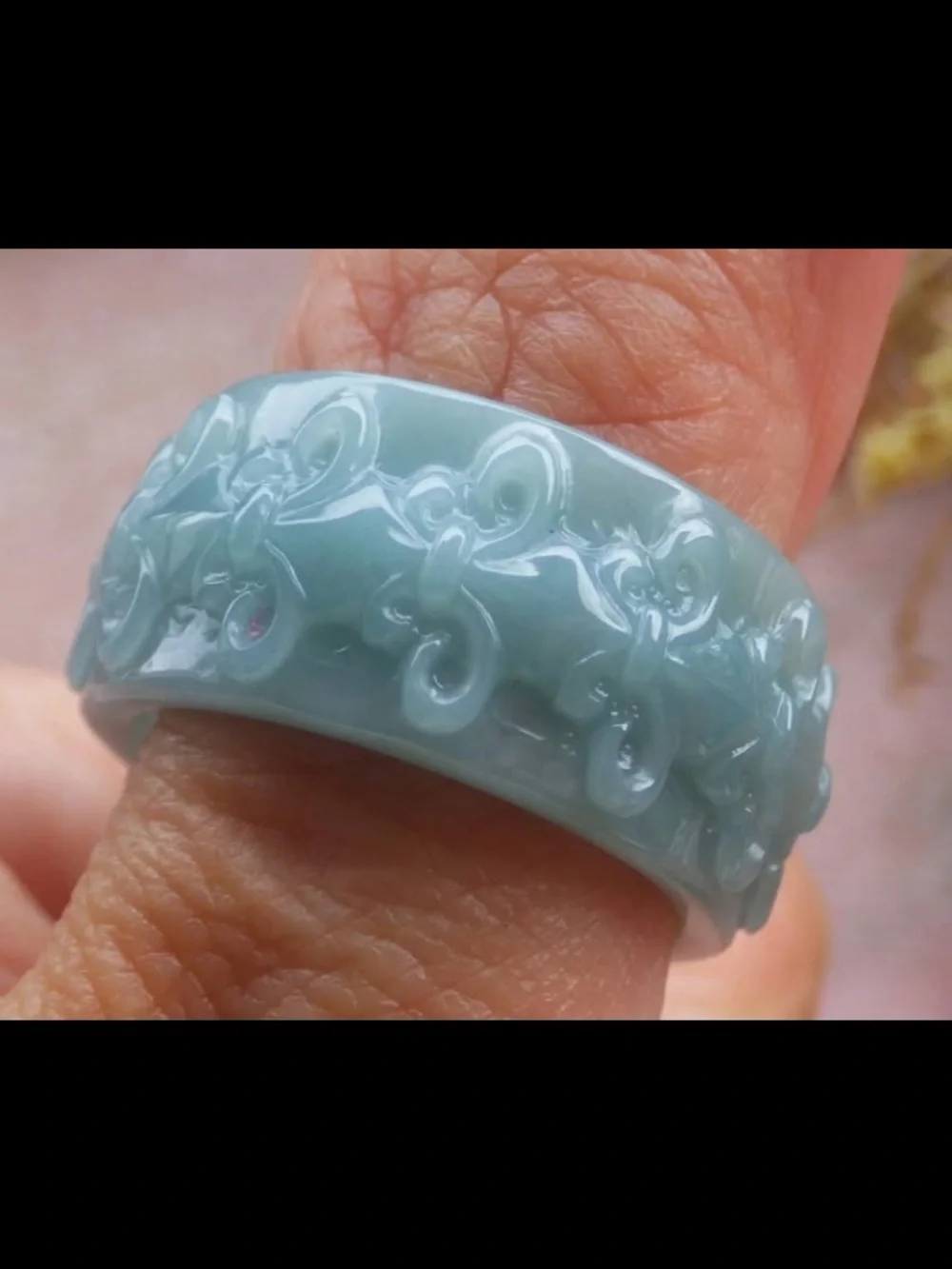 Certificate Jadeite Jewelry Jade luck Green Ring Size8.5
